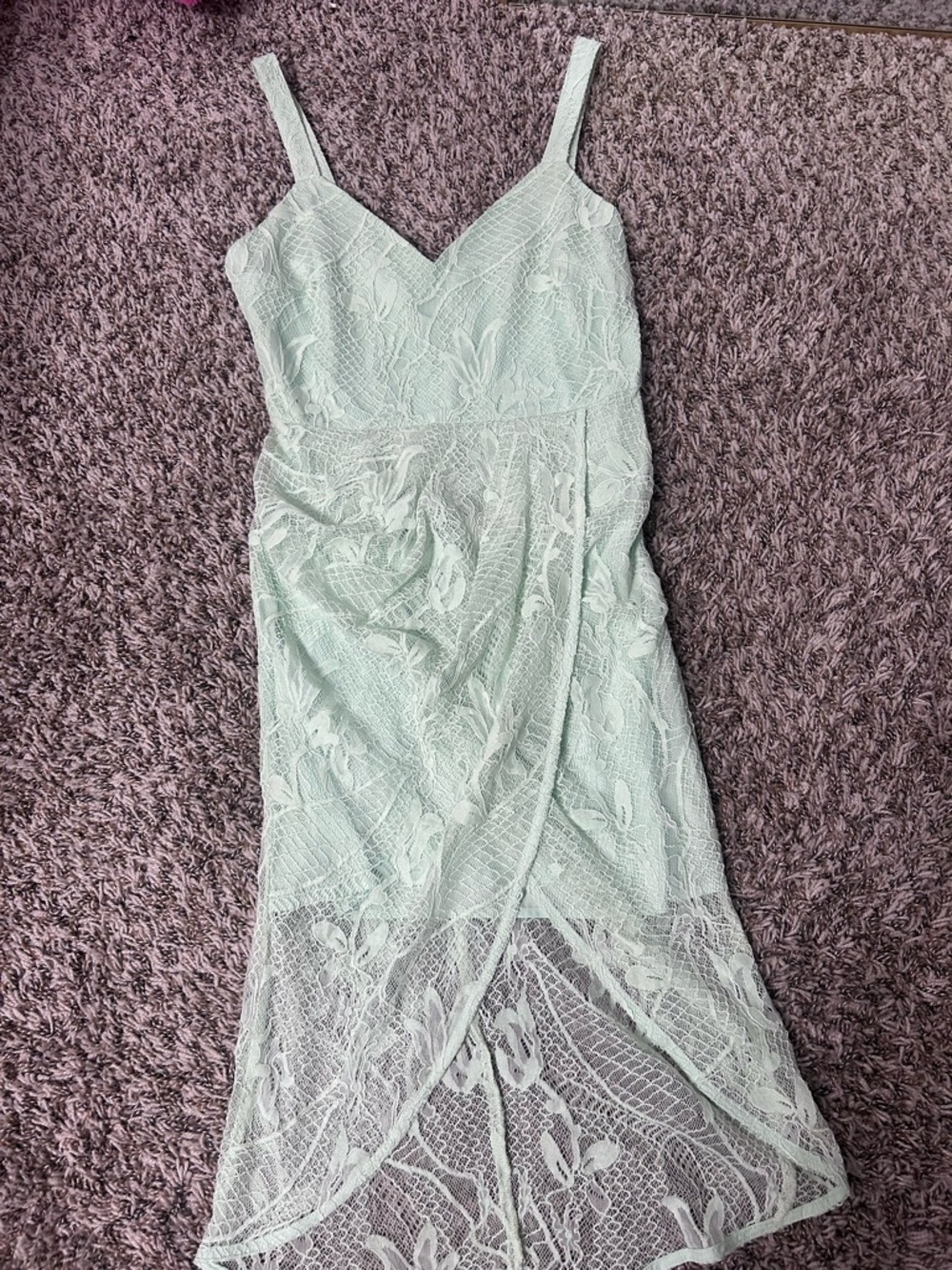 Lulu's Mint Lace Strappy Dress